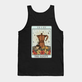 funny food tarot card with coffee Tank Top